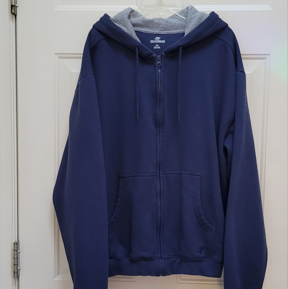 CLOSET SALE...Men's Navy Blue Zippered Hoodie